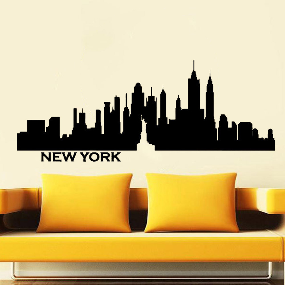 Office Furniture York - New York City Wall Decal Skyline