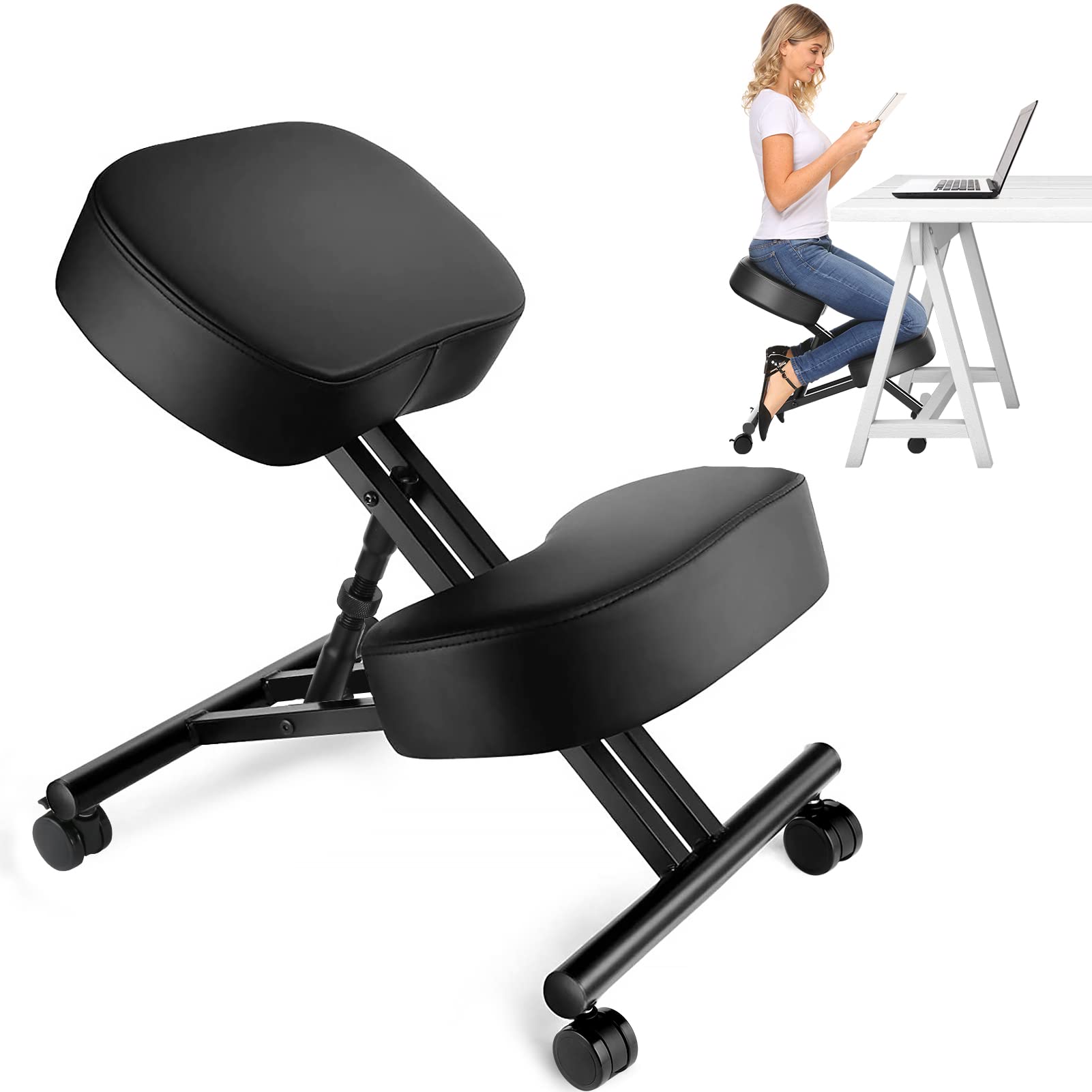 Office Furniture For Home - Sedia Ergonomica Inclinabile per Ufficio, Sgabello