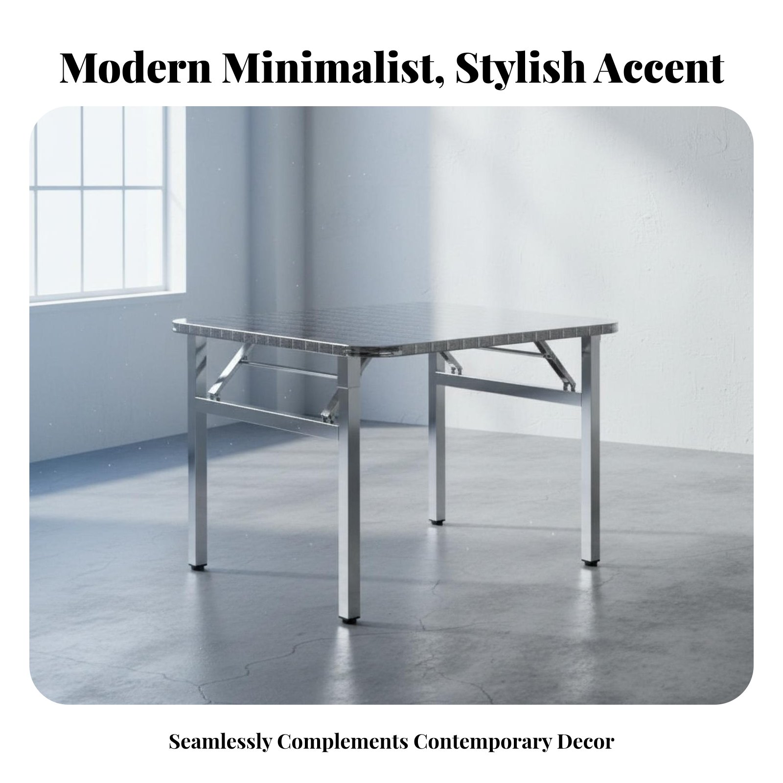 Office Furniture For Home - Tavolo Pieghevole Rettangolare, Design Richiudibile, Arredamento