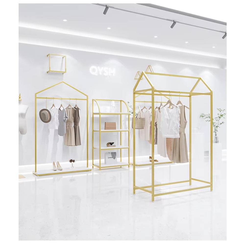 Coat Rack Standing - Appendiabiti e Espositore Multilivello in Acciaio
